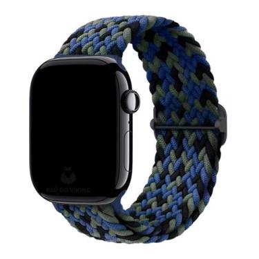 Imagem de Pulseira Nylon Trançada Tecido Compatível Com Apple Watch - Baú do Vik