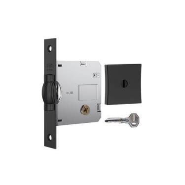 Imagem de Fechadura rolete pivotante stam 1005 preta preto tetra chave quadrada 