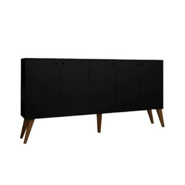 Imagem de Balcao Aparador Retro 5 Portas San Marino Preto Casa Mobilia - Casa Mo