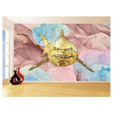 Imagem de Papel De Parede Animais Pop Art Tubarão Cores 3,5M Pxa544 - Você Decor