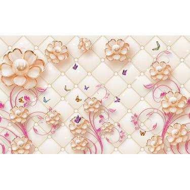 Imagem de Adesivo Cabeceira de Cama Capitonê Rolo Papel de Parede Autocolante 1m