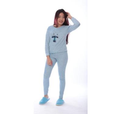 Imagem de Pijama De Inverno Plush Classic Infantil E Juvenil Lindo - VICTORY, Az
