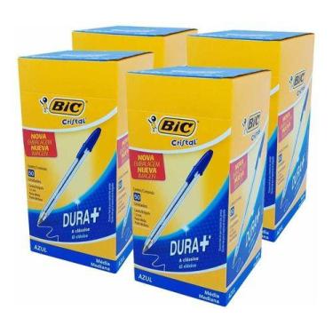 Imagem de Kit caneta esf bic cristal azul 200 unidades