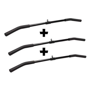 Imagem de Kit 03 Barras Puxador Costas Pulley 1 Mt Profissional Academia - Rei d
