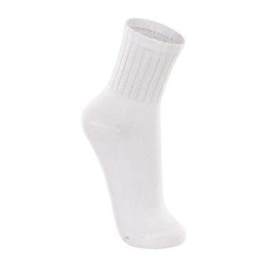 Imagem de Meia Masculina Algodão Lupo 03290-009 Cano Alto, G (41/44), Branco