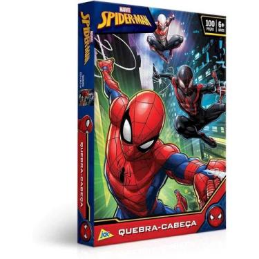 Imagem de Quebra cabeca encapado homem aranha marvel 100 pecas toyster, ., UN