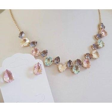 Imagem de Kit colar + brinco Miriam de Zircônia - Mania de Mulher - Fabricação P