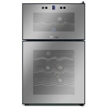 Imagem de Adega de Vinhos Philco PH24 DZ 24 Garrafas 2 Portas, 110V, 40
