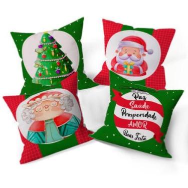 Imagem de Kit 4 Capas de Almofadas Natalinas Decoração - Gabi Flor Confecções, N