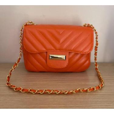 Imagem de Bolsa pequena mini feminina lateral ombro tiracolo alça corrente - MAN