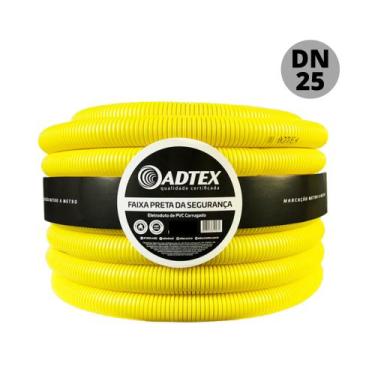 Imagem de conduite de pvc amarelo ref. 3/4 eletroduto com 50 metros dn 25 - adte