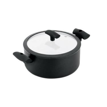 Imagem de Panela Caçarola Indução Antiaderente 20 cm Preta 2,5L-Hércules - Hercu