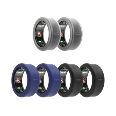 Imagem de Tulbeys Capa protetora de anel inteligente compatível com Samsung Galaxy/Oura Ring Gen 3/RingConn, capa de anel inteligente de silicone macio fino acessórios para malhar homens e mulheres (2