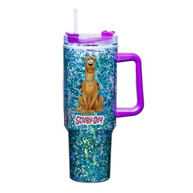 Imagem de Spoontiques Caneca de Viagem de Acrílico Scooby Doo 40 oz - Parede Dupla com Tampa de Viagem e Canudo - 28 cm de Altura