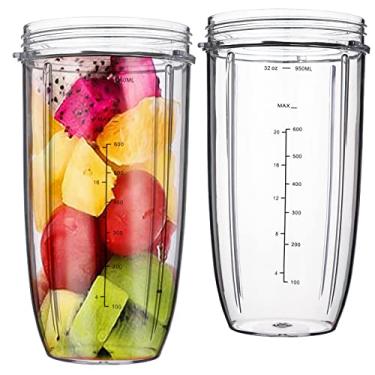 Imagem de Copos de substituição para liquidificador Nutribullet N12-1001, NBR-0601, NBR-0801, NBR-1201, NB9-0901, NB9-1201, NB9-1301, NB-101B, NB-201, NB-202, NB-205 (907.205 g)