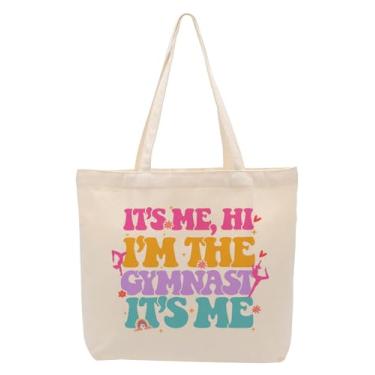 Imagem de Bolsa feminina engraçada de lona para professora de direito, dançarina, enfermeira, treinadora, ginasta, compras, praia, trabalho, Natal, aniversário, Ginasta, 16x13.3x3.5 inch