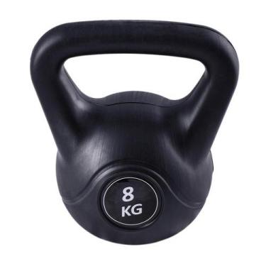 Imagem de Kettlebell Black Cimento Peso Academia 8 Kg Preto - Ahead Sports