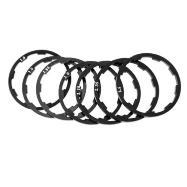 Imagem de Juscycling Arruela espaçadora para cassete de volante MTB, cubo de bicicleta de estrada 7/8/9/10/11S, várias opções de tamanho de 1/1,5/2/1,85//2,18/2,35 mm (1 conjunto (8 peças) de 1 mm + 1,5 mm +