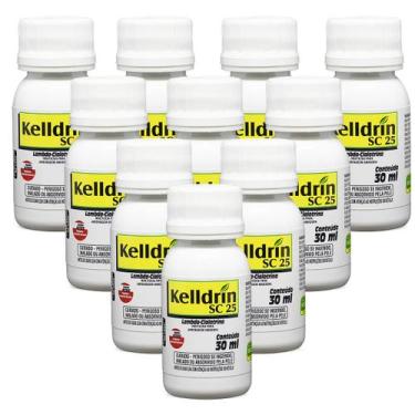 Imagem de SC 25  Kelldrin Kit 10 Unidades 30ml Inseticida Concentrado Combate Es