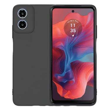 Imagem de Capa Capinha Slim Fosca Aveludada Luxo Para Motorola Moto G04 G04S / Moto G24 (PRETO)