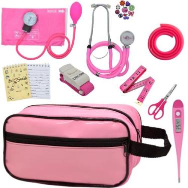 Imagem de Kit Academico Enfermagem Esfigmomanometro Aparelho de Pressao Estetosc