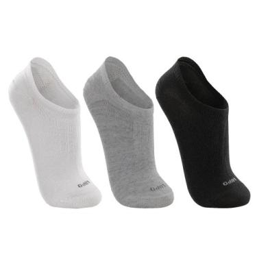 Imagem de Kit C/ 3 Pares de Meia Lupo Sport Sapatilha  03270-089, Branco, Cinza,