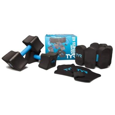 Imagem de TYR Kit de fitness aquático, preto/azul