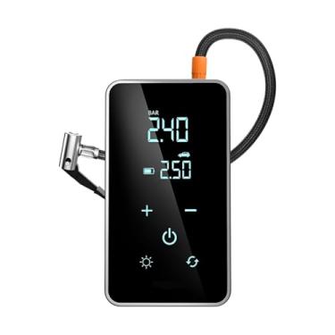 Imagem de Compressor Bomba de ar Portátil Calibrador Elétrico Touch Screen 150psi Recarregável Sem Fio