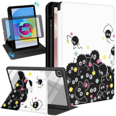 Imagem de Uppuppy Capa para Samsung Galaxy Tab A7 Lite de 8,7 polegadas com suporte de lápis para mulheres, crianças, meninas, meninas, adolescentes, kawaii, engraçado, divertido, design bonito, suporte