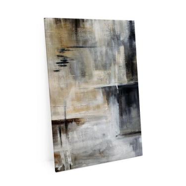 Imagem de Quadro Cinza Textura Arte Inovadora Grande 150x100 Para Hall - Bimper 