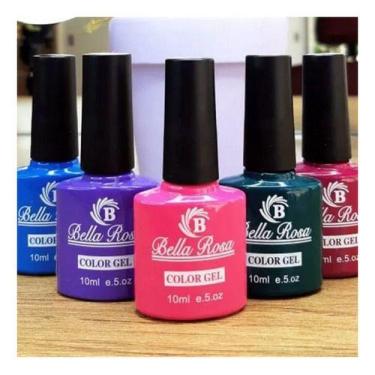 Imagem de Kit 2 Esmalte Gel Bella Rosa 10 Ml Gel Cores Sortidas - oem