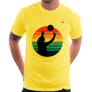 Imagem de Camiseta Vôlei Vintage Sunset - Foca na Moda, Amarelo, G