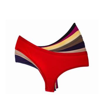 Imagem de Kit 5 Calcinhas Fio Dental Adulto Feminina Asa Delta Poliamida - Empór