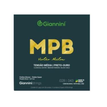 Imagem de Genwbg-encord. p/violao preto/ouro c/b - GIANNINI S/A