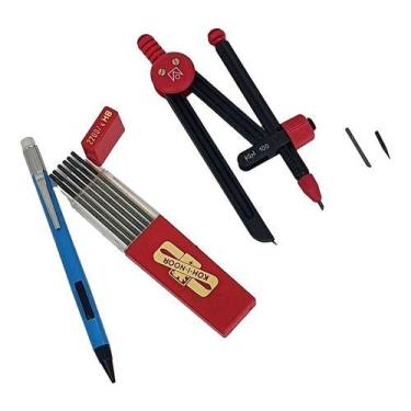 Imagem de Compasso Kin Técnico Profissional Lapiseira Pentel Mina Koh