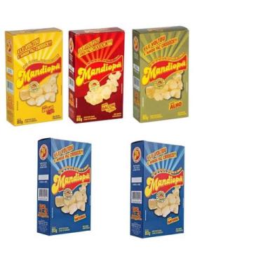Imagem de Mandiopã 5 Unidades Sabores Natural Bacon Queijo e Alho cx com 80gr ca
