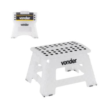 Imagem de Banqueta Plástica Dobrável Transparente Multiuso Casa Manicure Pesca C