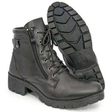 Imagem de Bota Coturno Feminino Conforto de Qualidade com Ziper Cool Doc Martens