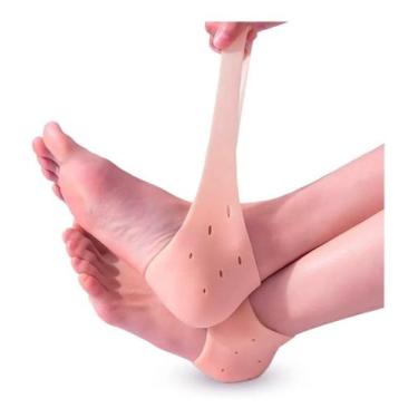 Imagem de Calcanheira Palmilha Silicone Protetor Calcanhar Meia Palmilha Gel Hid