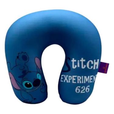 Imagem de Almofada Pescoço Stitch Viagem Descanso Sono Avião Voo Oficial Licenci