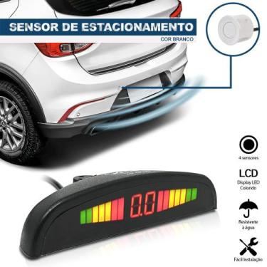 Imagem de Sensor de Ré Estacionamento Branco Aviso Sonoro Rav4 2009 2010 2011 20