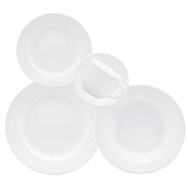 Imagem de Aparelho de Jantar e Chá 30 peças Canelé Branco - Biona