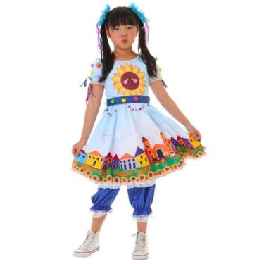 Imagem de Vestido Festa Junina Azul Claro - LUXO - Olinda - QUIMERA KIDS, 8