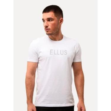 Imagem de Camiseta Ellus Cotton Fine Dots Foils Classic Branca-Masculino