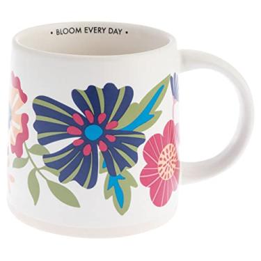 Imagem de Karma, Caneca Shelly de 400 ml - Caneca fofa de café e chá - Canecas de café de cerâmica para mulheres e homens, floresça todos os dias