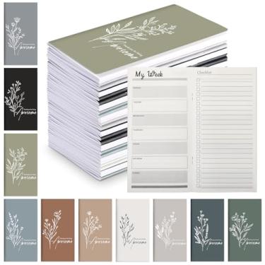 Imagem de Qilery Agenda de bolso a granel, 30 cadernos, rastreador de hábitos de 2024, presente para aluno, professor, funcionário, listar objetivos semanais, blocos de notas com citações inspiradoras