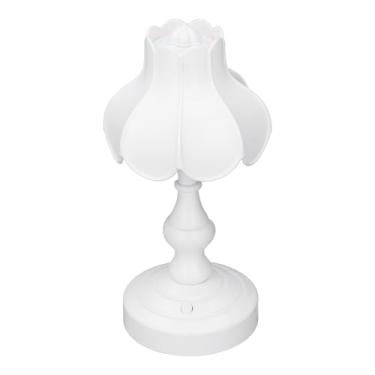 Imagem de Lâmpada Noturna de Flor, Fonte de Luz Suave, Mesa Ecológica, Mini Luz de Cabeceira para Leitura (Branco)
