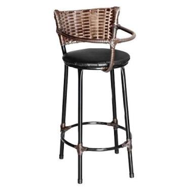 Imagem de Cadeirinha Alimentação Bebê Encosto Café - Lamar Design, Preto