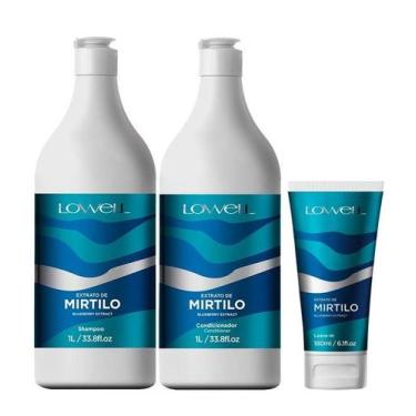 Imagem de Kit Extrato de Mirtilo Shampoo + Condicionador 1 Litro + Leave-in 180m