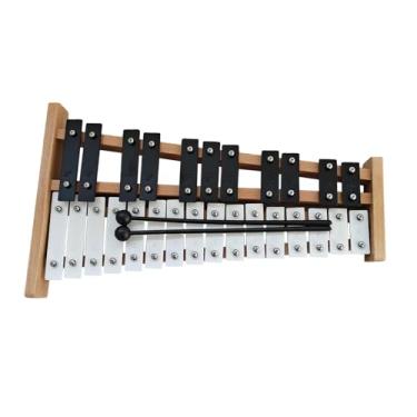 Imagem de Colaxi 27 NOTAS GLOCKENENSPIEL Xilofone 27 Chave de coordenação portátil Música Ensino do instrumento de percussão para aulas de música fora